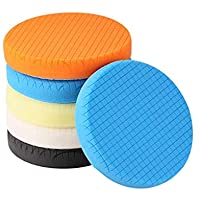 SPTA 5piezas 5 Pulgadas (125 mm) Almohadillas de Pulido Kit Esponja Pulido para Coche- Esponjas para pulidoras…
